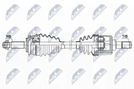 ПІВВІСЬ | HYUNDAI ACCENT/SOLARIS 1.4 18-, KIA RIO IV 1.4 17- /ЛІВ,MTM/ NTY NPWHY618