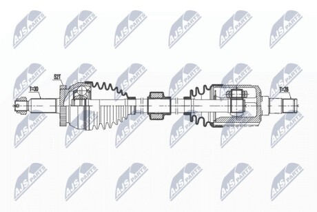 ПІВВІСЬ | HYUNDAI SANTA FE 2.4 2WD/4WD 10-12, KIA SORENTO 2.4 2WD/4WD 09- /ПЕРЕД,ЛІВ,MTM/ NTY NPWHY625