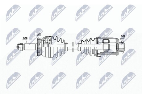 ПІВВІСЬ | HYUNDAI SANTA FE 2.4 2WD/4WD 10-12, KIA SORENTO 2.4 2WD/4WD 09- /ПЕРЕД,ПРАВ,MTM,ATM/ NTY NPWHY626