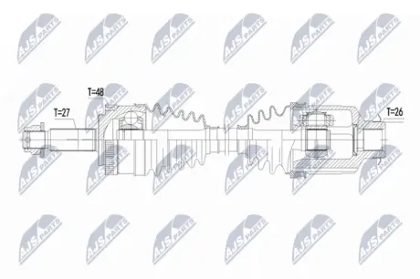 ПОЛУОСЬ NTY NPWHY631