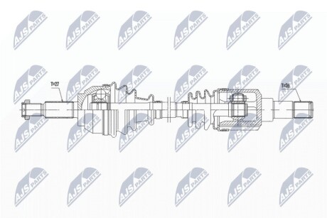 ПІВВІСЬ | JAGUAR X-TYPE 2.5 V6 2WD/4WD, 3.0V6 2WD/4WD 01-08 /ПЕРЕД,ЛІВ,MTM,ATM/ NTY NPWJG002