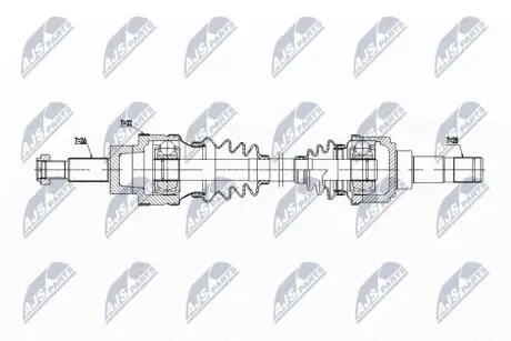 ПІВВІСЬ | JAGUAR X-TYPE X400 2.2D,2.1 V6,2.5 V6,3.0 V6 02-09 /ЗАД,ЛІВ,MTM,ATM/ NTY NPWJG008