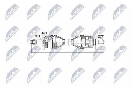 ПІВВІСЬ | KIA SPORTAGE 1.7/2.0CRDI 2WD 10-, HYUNDAI IX35 1.7/2.0CRDI 2WD 10- /ЛІВ,MTM/ NTY NPWKA326