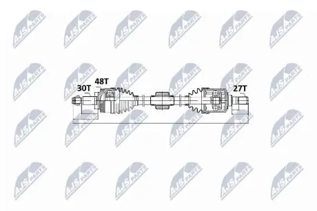ПІВВІСЬ | KIA SPORTAGE 1.7/2.0CRDI 2WD 10-, HYUNDAI IX35 1.7/2.0CRDI 2WD 10- /PRAW,MTM/ NTY NPWKA327