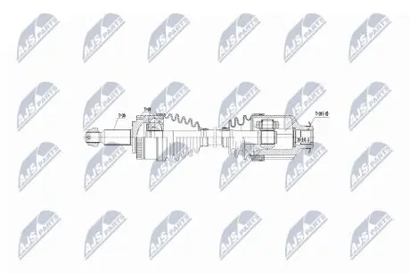 ПІВВІСЬ | KIA SPORTAGE 2.0CRDI 4WD 10-16, HYUNDAI IX35 2.0CRDI 4WD 10-16 /ПРАВ,MTM/ATM/ NTY NPWKA342