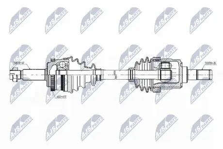 ПІВВІСЬ | KIA CEED 1.4/1.6 GDI 12-, HYUNDAI I30 1.4/1.6GDI 12- /MTM, ЛІВ/ NTY NPWKA343