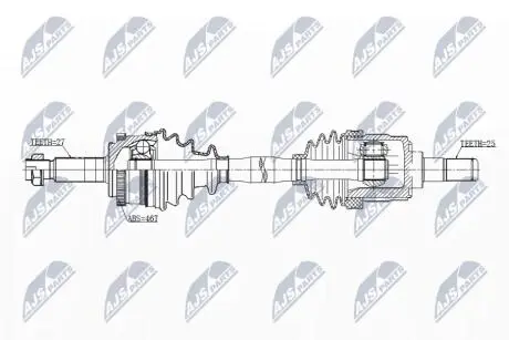 ПІВВІСЬ | KIA CEED 1.4/1.6 GDI 12-, HYUNDAI I30 1.4/1.6GDI 12- /MTM, ПРАВ/ NTY NPWKA344