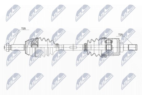 ПІВВІСЬ | KIA RIO III 1.4,1.6 11-, HYUNDAI ACCENT IV 1.4,1.6 10- /ЛІВ/ NTY NPWKA356