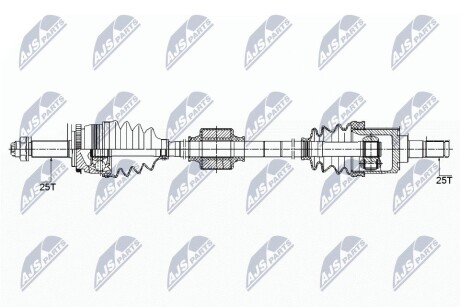 ПІВВІСЬ | KIA RIO III 1.4,1.6 11-, HYUNDAI ACCENT IV 1.4,1.6 10- /ПРАВ/ NTY NPWKA358