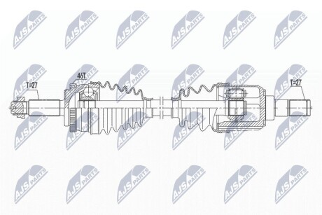 ПІВВІСЬ | KIA CEED/PRO CEED 1.6CRDI 136KM 15-, HYUNDAI I30 1.6CRDI 136KM 15- /ЛІВ,MTM 6B/ NTY NPWKA364