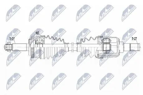 ПІВВІСЬ | KIA CEED/PRO CEED 1.6CRDI 136KM 15-, HYUNDAI I30 1.6CRDI 136KM 15- /ПРАВ, MTM 6B/ NTY NPWKA366