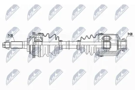 ПІВВІСЬ | KIA CARNIVAL 2.9CRDI I/II 99-06 /ПРАВ,ATM/ NTY NPWKA370