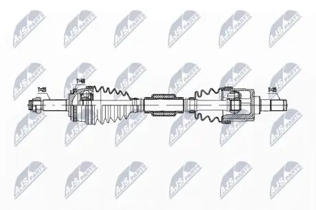 ПІВВІСЬ | KIA RIO 1.4,1.6 05-11 /ПРАВ,MTM/ NTY NPWKA382
