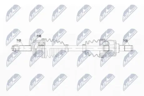 ПІВВІСЬ | KIA RIO 1.4,1.6 05-11 /ЛІВ,MTM/ NTY NPWKA384