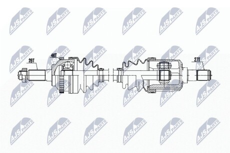 ПІВВІСЬ | KIA CARENS II/III 2.0CRDI 02- /ЛІВ,MTM/ NTY NPWKA386