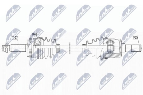 ПІВВІСЬ | KIA SPORTAGE AWD 10-, HYUNDAI IX35 AWD 10- /ЗАД,ПРАВ,MTM,ATM/ NTY NPWKA392