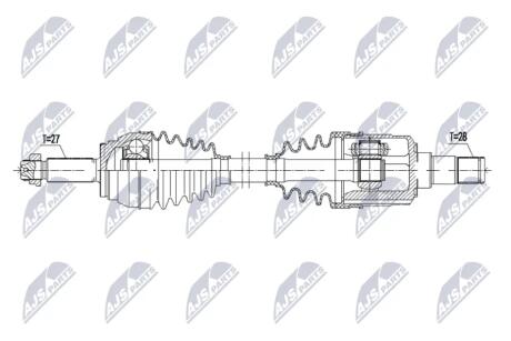 ПОЛУОСЬ NTY NPWKA408