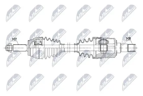 ПОЛУОСЬ NTY NPWKA408