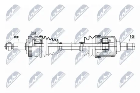 ПОЛУОСЬ NTY NPWKA411