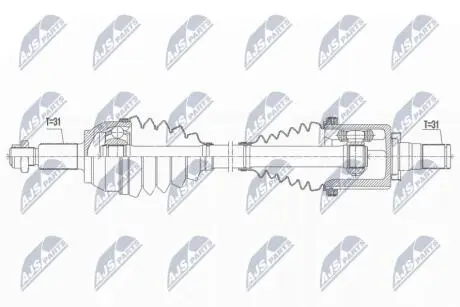 ПІВВІСЬ | LAND ROVER DISCOVERY SPORT L550 2.0D,2.2D 4WD 14-, RANGE ROVER EVOQUE 2.2D 4WD 11- /ПЕРЕД,ЛІВ,ATM/ NTY NPWLR021