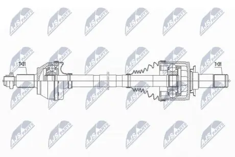 ПІВВІСЬ | LAND ROVER DEFENDER 4WD D200 MHEV,D200 SD4,D240 SD4,D250 MHEV,P300 SI4,P400 I6 MHEV, P400E HYBRID, P525 19- /ЗАД,ПРАВ,ATM/ NTY NPWLR023