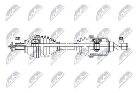 Полуось, LAND ROVER FREELANDER, LR002620 NTY NPW-LR-035