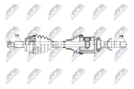 ПОЛУОСЬ NTY NPWLR050