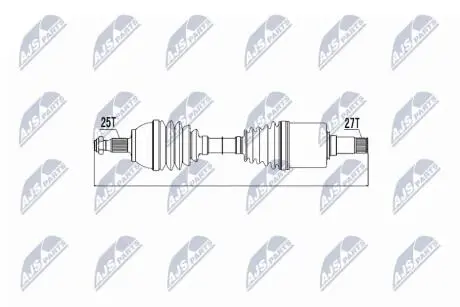 ПІВВІСЬ | MERCEDES A/B KLASA 150/170/200/200 TURBO, 160/180/200CDI 04- /ЛІВ ATM/ NTY NPWME018