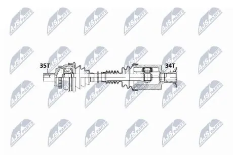 ПІВВІСЬ | MERCEDES E KLASA 4MATIC W210/S210 07.99-03 /ЛІВ, ПЕРЕД/ NTY NPWME022