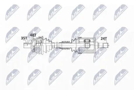 ПІВВІСЬ | MERCEDES E KLASA 4MATIC W210/S210 07.99-03 /ПРАВ, ПЕРЕД/ NTY NPWME023