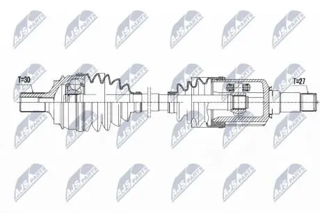 ПІВВІСЬ | MERCEDES 4MATIC E KLASA W212/S212 08-13, S KLASA W221 04-13, CL 216 05-13, CLS 218 10- /ПРАВ, ПЕРЕД/ NTY NPWME038