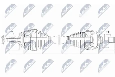 ПІВВІСЬ | MERCEDES 160CDI-220CDI A W176, B W246 11-, CLA C117/X117 13- /ЛІВ, MTM/ATM/ NTY NPWME046