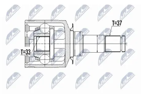 ШАРНІР РІВНИХ КУТОВИХ ШВИДКОСТЕЙ | MERCEDES ML W164 06-, ML W166 11-, GLE 15- /ЛІВ,ПЕРЕД/ NTY NPWME049