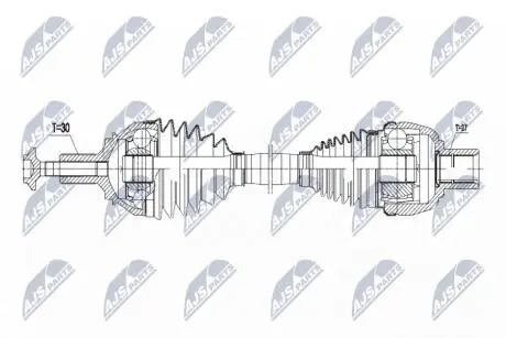 ПІВВІСЬ | MERCEDES A W176 A160CDI-A220CDI, A200 12-, B W246/W242 B160CDI-B220CDI 11-, CLA C117 CLA180CDI, CLA200 13 /ПЕРЕД,ПРАВ/ NTY NPWME059