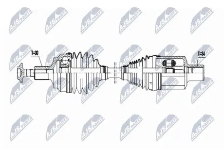 ПІВВІСЬ | MERCEDES C280 C300 C320 C350 W204 3.0/3.2/3.5 08-, E350/E400 12- /ATM,ПЕРЕД,ЛІВ,OSЈONA PRZEGUBU CR/ NTY NPWME060