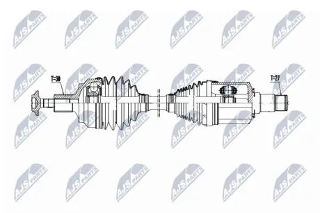 ПІВВІСЬ | MERCEDES C280 C300 C320 C350 W204 3.0/3.2/3.5 08-, E350/E400 12- /ATM,ПЕРЕД,ПРАВ,OSЈONA PRZEGUBU CR/ NTY NPWME061