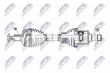 ПІВВІСЬ | MERCEDES W205/S205/C205 C200/C250/C300/C400/C45AMG 13- /ATM,ПЕРЕД,ПРАВ/ NTY NPWME063