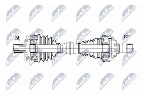 ПІВВІСЬ | MERCEDES W176 A180CDI 15-, W242/W246 B180CDI 15-, GLA180/GLA200/GLA250 W156 13- /ATM,ПЕРЕД,ЛІВ/ NTY NPWME066