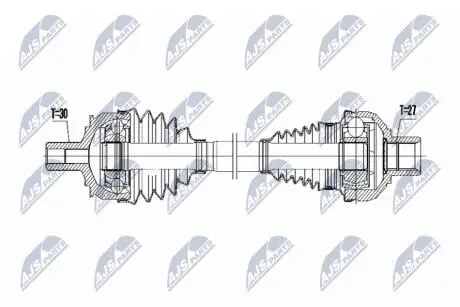 ПІВВІСЬ | MERCEDES W176 A180CDI 15-, W242/W246 B180CDI 15-, GLA180/GLA200/G250 W156 14- /ATM,ПЕРЕД,ПРАВ/ NTY NPWME067