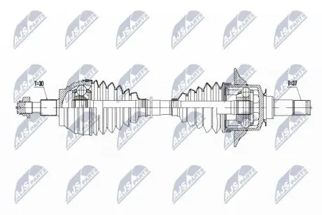 ПІВВІСЬ | MERCEDES GL450/GL550 W166 4.7.5.5 2012-, GLE320 15- /ATM,ПЕРЕД,ЛІВ/ NTY NPWME068