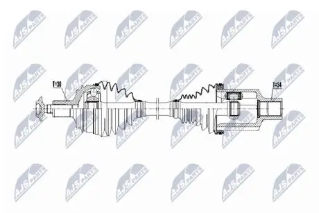 ПІВВІСЬ | MERCEDES E W212/S212 4MATIC 09- /ATM,ПЕРЕД,ЛІВ/ NTY NPWME070