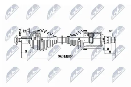 ПІВВІСЬ | MERCEDES E W212/S212 4MATIC 09- /ATM,ПЕРЕД,ПРАВ/ NTY NPWME071