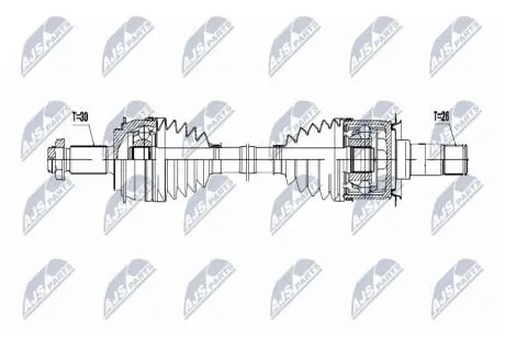 ПІВВІСЬ | MERCEDES VITO/VIANO (W639) 2.0CDI,2.2CDI,3.2V6,3.7V6- /ЗАД,ЛІВ,ПРАВ/ NTY NPWME072