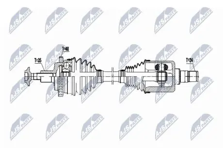 ПІВВІСЬ | MERCEDES S350/S430/S500 4MATIC 02-05 /ATM,ПЕРЕД,ПРАВ/ NTY NPWME074