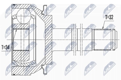 ШАРНІР РІВНИХ КУТОВИХ ШВИДКОСТЕЙ | MERCEDES ML 164 04-11, GL 164 06-12 /ЗАД, DO MODELI Z PAKIETEM OFF-ROAD/ NTY NPWME079