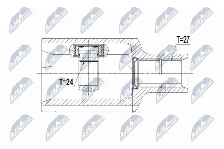 Шарнир равных угловых скоростей левый mercedes glc 4matic, A2533307900 NTY NPWME088
