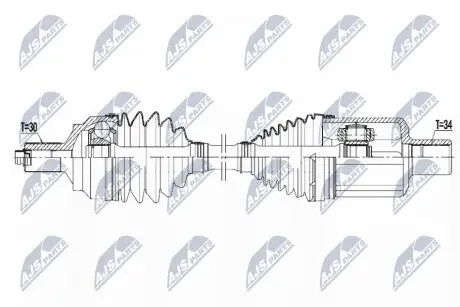 ПІВВІСЬ | MERCEDES GLK X204 4MATIC 08-15 /ПЕРЕД,ЛІВ,ATM/ NTY NPWME096