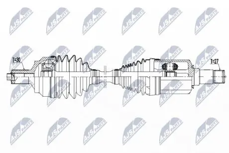 ПІВВІСЬ | MERCEDES 4MATIC E W212/S212 09-16, CLS C218/X218 11-17 /ПЕРЕД,ПРАВ,ATM/ NTY NPWME104
