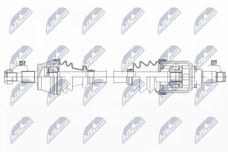 ПІВВІСЬ | MERCEDES A W169 A150,A160CDI,A170,A180,A200 04-12, B W245 B150,B170,B180,B200 05-11 /ЛІВ,MTM/ NTY NPWME106 (фото 1)