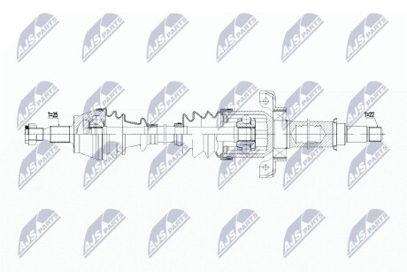 ПІВВІСЬ | MERCEDES A W169 A150,A160CDI,A170,A180,A200 04-12, B W245 B150,B170,B180,B200 05-11 /ПРАВ,MTM/ NTY NPWME108